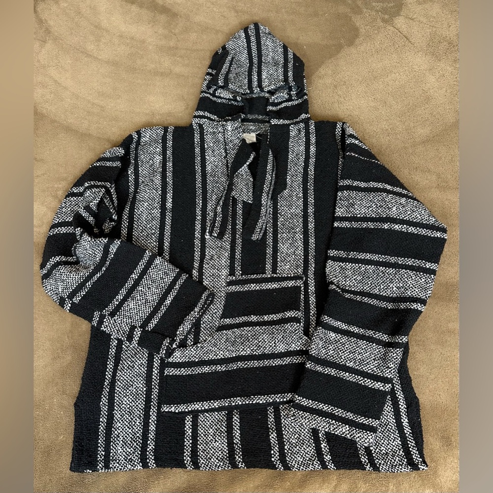 Baja Hoodie Unbranded M Hippie Surf Poncho Pullover José Made in Mexico Skater